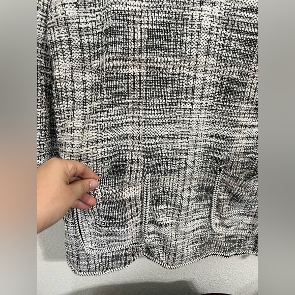 Max Studio Tweed Long Sleeve Pocket Tunic Top Size XL - Picture 3 of 6